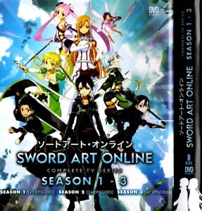ANIME~DVD SWORD ART ONLINE SEASON 1-3 VOL.1-96 END ENGLISH VERSION REGION ALL