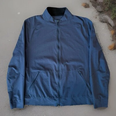 Chaqueta Lululemon Sojourn L Azul Cremallera Completa Utilidad Atletismo Entrenamiento Ropa de Salón Foto 1 de 4