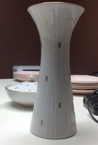 Vintage Forest Bavaria Germany Vase White And Gold 8 3/4 Inches - Picture 1 of 1