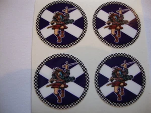 16 SCOTLAND HIGHLANDER  CROWN GREEN BOWLS STICKERS  1"  LAWN BOWLS INDOOR BOWLS  - Picture 1 of 1