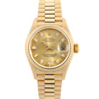 ROLEX Datejust 10P Diamond 69178G Champagne Gold N Number second hand Women