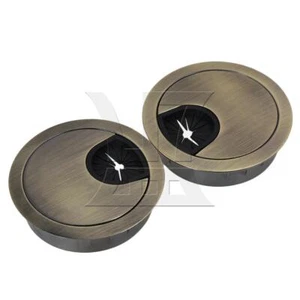 4Pcs 50mm Bronze Computer Desk Table Grommet Cable Tidy Wire Hole Cover - Picture 1 of 6