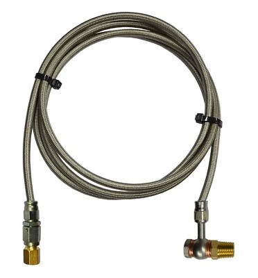 Öldruck Mechanische Anzeige Verbesserte Edelstahl Geflochten Adapter Set - Bild 1 von 4