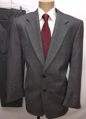 LOUIS ROTH TRAJE PARA HOMBRE TALLA 40R 2 PIEZAS 2 BOTONES PANTALONES W33 X L30 GRIS GLEN CUADROS Foto 1 de 4