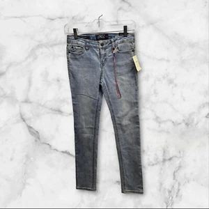Lucky Brand Jeans Girls 12 Zoe Skinny Jeans Blue Light Wash Denim with Bracelet! - Picture 1 of 10