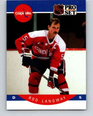 1990-91 Pro Set #314 Rod Langway NM-MT Capitals ID:43156 - Image 1 of 2