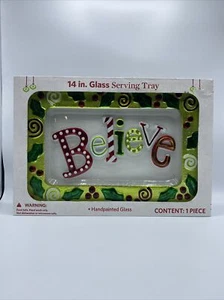 Sam's Handpainted Glass Serving 14 Inch! - Picture 1 of 8