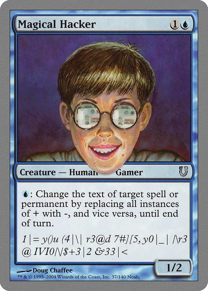 Magical Hacker Unhinged NM Blue Uncommon MAGIC THE GATHERING MTG CARD ABUGames - Image 1 of 1