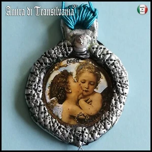 talismano angeli d'amore bacio amuleto ciondolo collana con pendente idea regalo - Picture 1 of 24