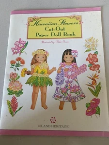 Libro de muñecas de papel recortadas flores hawaianas Yuko, Island Heritage 1977 - Imagen 1 de 11