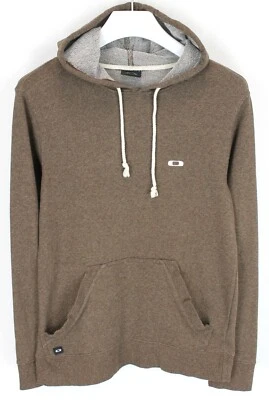 OAKLEY Hoodie Men's SMALL Pullover Kangaroo Pocket Melange Brown - Image 1 of 4