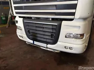 Passend Für DAF xf 105 Edelstahl Vorne Low Kurz Stoßstange+Weiß LED x5 - Bild 1 von 6