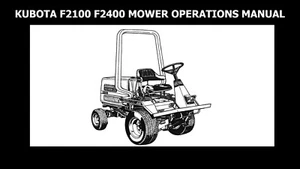 KUBOTA F2100 F2400 OPERATIONS MANUAL - 50pg for Mower Tractor Service & Repair - Bild 1 von 5