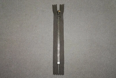 YKK Reißverschluss Metall für Hosen / Schuhe 16 cm mocca braun Design Schieber - Bild 1 von 4