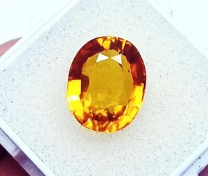 Zaffiro Giallo Naturale Certificato Taglio Ovale Gemma Sciolta 7,70 Ct ~ Omaggio - Foto 1 di 8