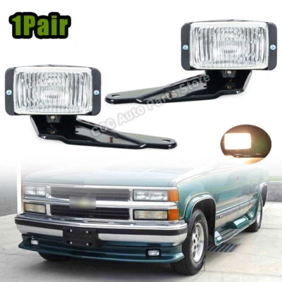LH&RH Side For Chevy GMC C/K 1500 1988-2000 Front Bumper Fog Light Lamp - Imagem 1 de 4