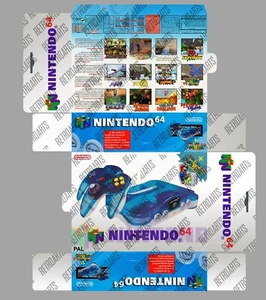 Nintendo 64 - Console Clear Blue SET - Photoshop Art Printable - Picture 1 of 3
