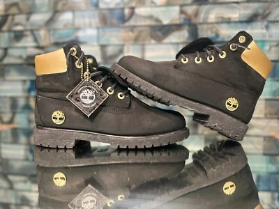 Bota Timberland Edición Limitada Negra y Dorada Talla 6.5M Usada Buen Estado Foto 1 de 4