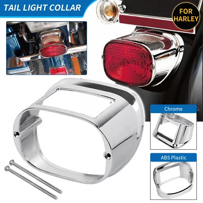 Rear Tail Brake Light Lamp Cover For Harley Dyna Fat Boy Softail Road King Glide Foto 1 de 4