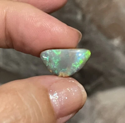 4.65ct 16.8x9.2x4.6mm Solid Australian Mintabe Black Opal Cabochon Loose Gem - Image 1 of 4
