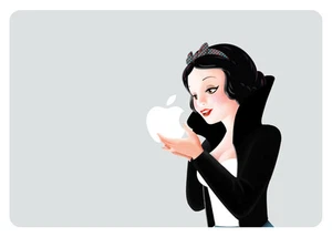 SW003 Rocker Snow White Eating Apple Macbook Decal fits 13 inch - Picture 1 of 2