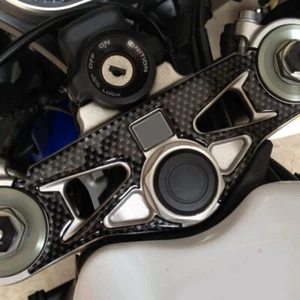 Carbon Fiber Handle Yoke Cover Sticker For 2008-2015 Honda CBR 1000 RR Fireblade - Picture 1 of 3