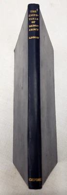 1935 Lindsay ESSENTIALS OF DEMOCRACY,Government,Philosophy,State,Fascism,Freedom - Image 1 of 4