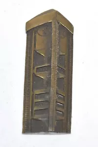 PIASTRA PORTA CAMERA D'ALBERGO DECORATIVA IN OTTONE MASSICCIO - Foto 1 di 5