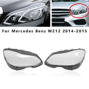 For 2014 015 Mercedes-Benz E Class W212 Headlight Headlamp Lens Cover Cap PAIR - Foto 1 di 11
