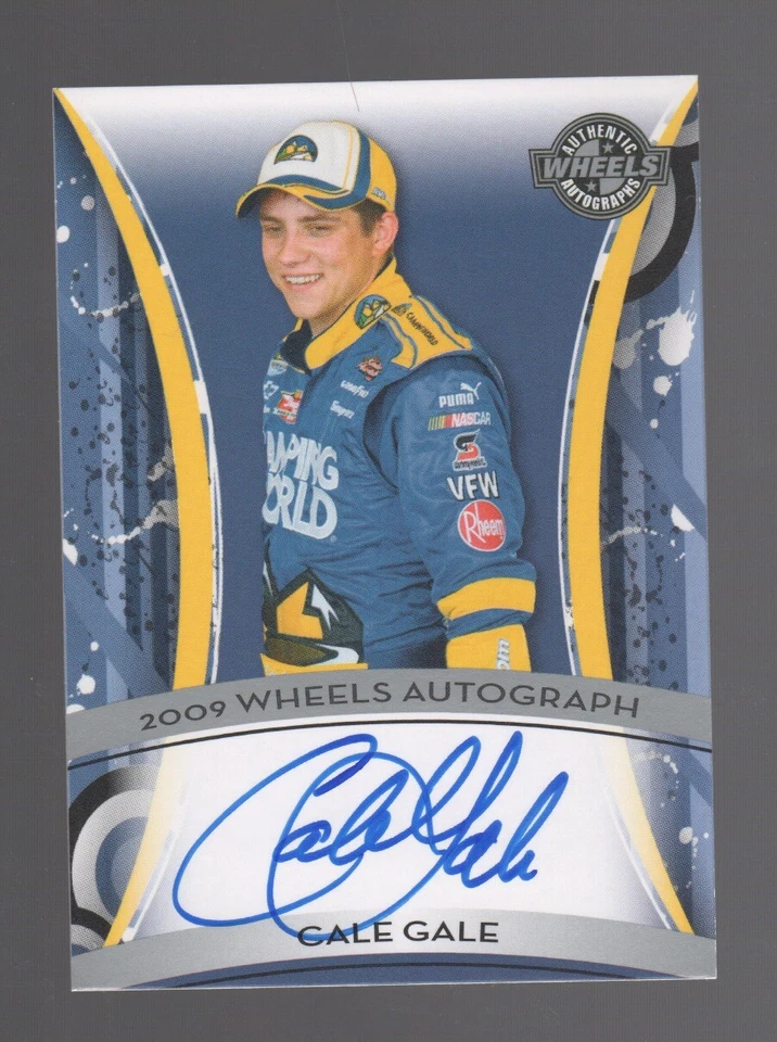 Cale Gale AUTOGRAPH 2009 Wheels Element NASCAR RACING Daytona 500 AUTO Indy Card - Image 1 of 1