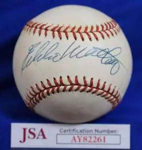 Eddie Mathews JSA COA Autographed National League Signed Baseball - Picture 1 of 2