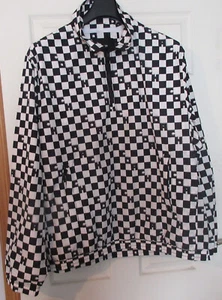 COACH MEN'S BLACK/WHITE CHECKERBOARD QUARTER ZIP WINDBREAKER (CO806) SZ XXL -NWT - Picture 1 of 7