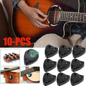 10pcs Black Plastic Stick on Guitar Pick Holder for Acoustic Guitar/Bass/Ukulele - Picture 1 of 8
