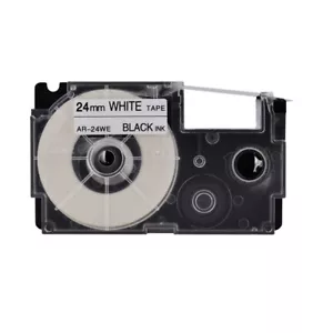 Cartucho de cinta blanco tinta negra 1 paquete XR-24WE para impresoras de etiquetas Casio EZ 24mmx8m - Imagen 1 de 11