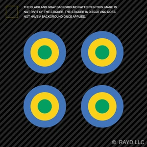 (4x) 1.5" Gabon Air Force Roundel Sticker Die Cut Decal Gabonese GAB GA - Picture 1 of 1