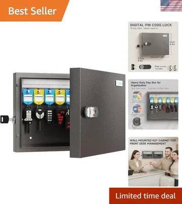 Key Lock Box Wall Mount Security Cabinet for Keys with Combination Lock - Image 1 of 4