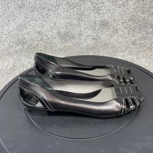 Theory Flats Womens Size 37 Eu 6.5 Us Ballet Black Leather Casual Slip On - Picture 1 of 10