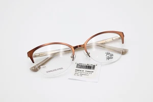 SAKS FIVE AVENUE SAKS 314 0FG4 Marrón 51-18-135 Medio Marco INO INOXIDABLE Flex C407 - Imagen 1 de 14