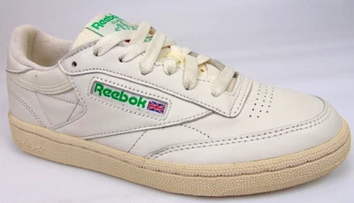 НОВЫЙ! Reebok Club C 85 повседневные классические кроссовки женский размер 7,0 M, меловая кожа - Изображение 1 из 4