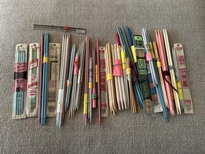 Large Double pointed Knitting Needle Lot - Metal and plastic - Used - Picture 1 of 6