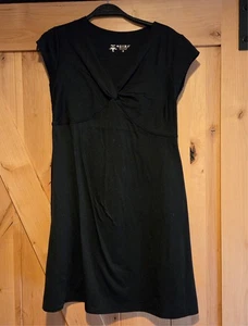 Soybu Women's Black Casual Dress M Twist front dress Beach Mini - Picture 1 of 13
