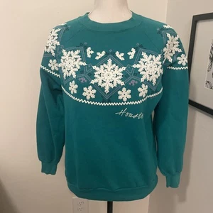 Vintage Sweatshirt Puffy Paint Houston Size M - Picture 1 of 3