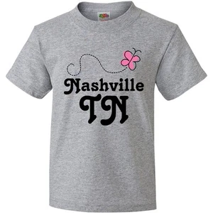 Inktastic Nashville Youth T-Shirt Tennessee Cute Tee Kids Children Child Tween - Picture 1 of 9