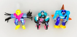 Vintage 1994 Z-Bots Sea Beasts KRUSHR SLYMME BARNAKL Micro Machines Galoob lotto di 3 - Foto 1 di 6