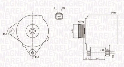MAGNETI MARELLI 063731824010 Alternator for NISSAN,OPEL,RENAULT Foto 1 de 3