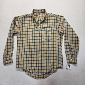 Camicia Vintage Donegal Tradizionale Lana Conica Tweed Flanella Bottoni L Large - Foto 1 di 8