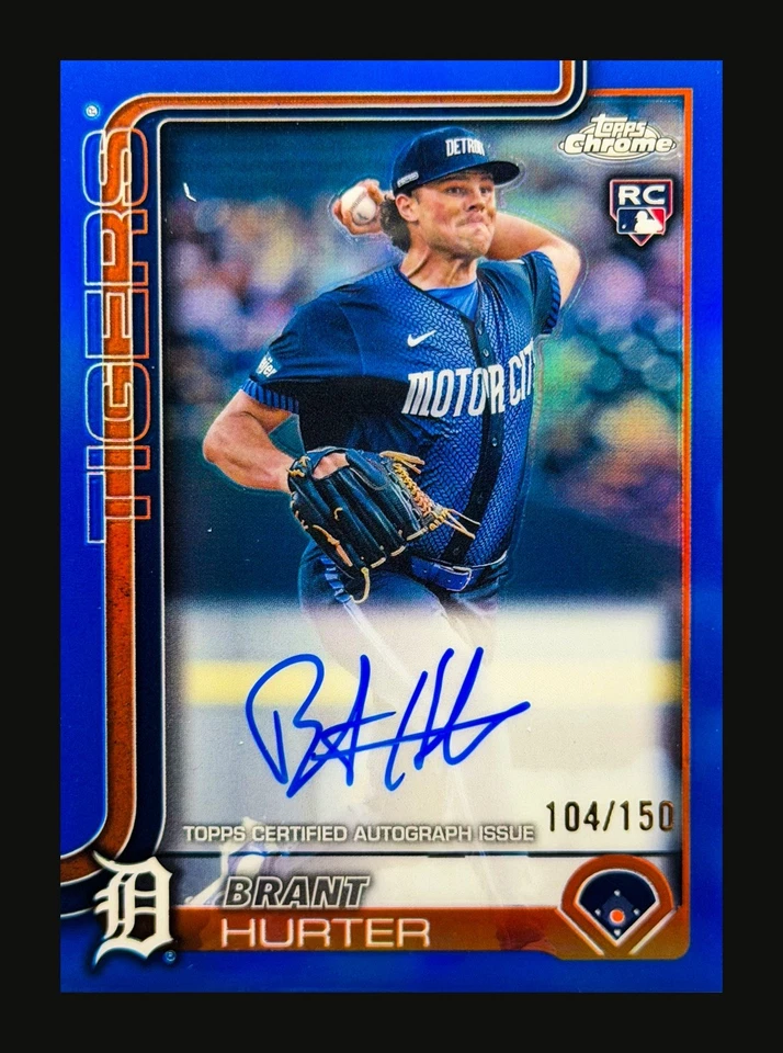 2025 Topps Chrome Brant Hurter Rookie Blue Refractor Auto /150 Rc #RA-BHU  - Image 1 of 4