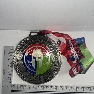 2025 Spartan Race X11 Trifecta Medal 8 X 8 Inches 4 Lb Championship Athlete Rare - Picture 1 of 4