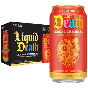 Liquid Death, Cereal Criminal, Fruitty Pebbles - Flavored Sparkling Water, 12-P... - Bild 1 von 7