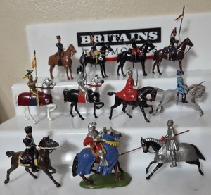 Set of 11 Britains Mounted Figures Toy Soldiers Unknown Sets AS-IS - Picture 1 of 16